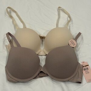 NWT Danskin Cream and Tan Intimates Bra 34C